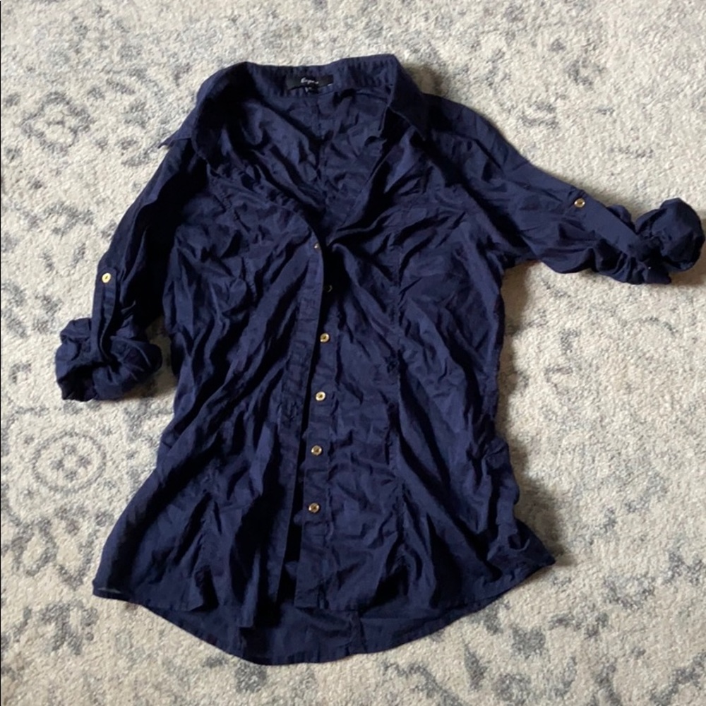 Express Button Down Blouse